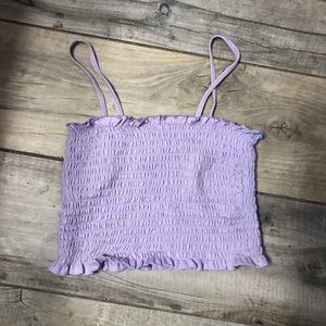 Smocked shirred Crop Top